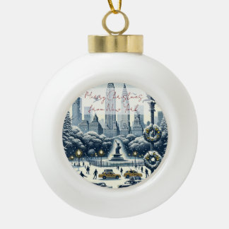 Adorno De Cerámica Tipo Bola Snowflake Framed Ornament
