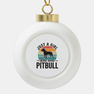 Adorno De Cerámica Tipo Bola Solo una chica que ama el diseño vintage de perro 