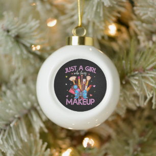 Adorno De Cerámica Tipo Bola Solo una chica que ama el maquillaje