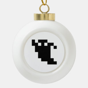 Adorno De Cerámica Tipo Bola Sombra de fantasma de 8 bits