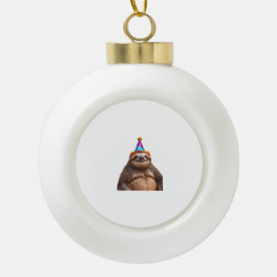 Adorno De Cerámica Tipo Bola sombrero de cumpleaños de perezoso Chunky regalo d