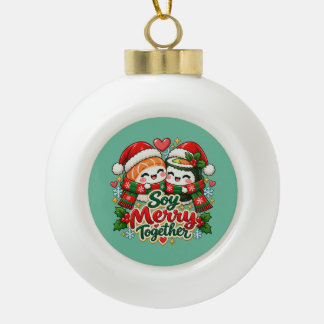 Adorno De Cerámica Tipo Bola Soy Merry Together Kawaii Sushi