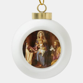 Adorno De Cerámica Tipo Bola St.Therese y el ornamento santo del navidad de la