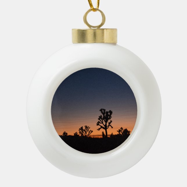 Adorno De Cerámica Tipo Bola Sunset Joshua Trees (Anverso)