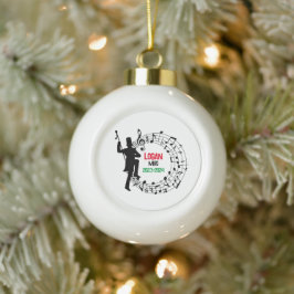Adorno De Cerámica Tipo Bola Tambor Mayor Banda de Marcha Ornamento de Navidad