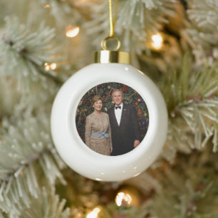 Adorno De Cerámica Tipo Bola Tarjeta de Navidad del Presidente estadounidense G