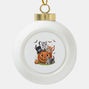 Adorno De Cerámica Tipo Bola Temporada de fantasía floral de la calabaza del ga