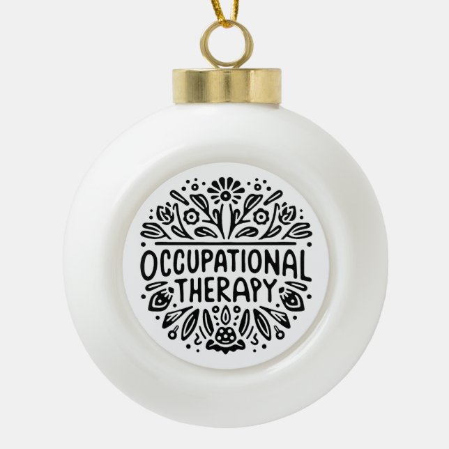 Adorno De Cerámica Tipo Bola Terapia ocupacional (Anverso)