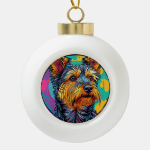 Adorno De Cerámica Tipo Bola Terrier australiano perro