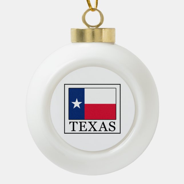 Adorno De Cerámica Tipo Bola Texas (Anverso)
