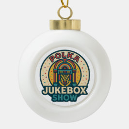Adorno De Cerámica Tipo Bola The Polka Jukebox Snowflake Framed Ornament