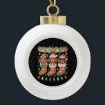 Adorno De Cerámica Tipo Bola Three Santa Elf Dachshunds Christmas Socks Funny<br><div class="desc">Three Santa Elf Dachshunds Christmas Socks Funny</div>