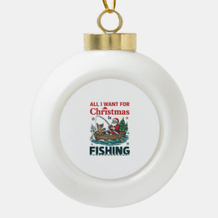 Adorno De Cerámica Tipo Bola Todo lo que Quiere Navidad Es Barco de Reno de San