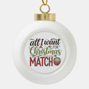 Adorno De Cerámica Tipo Bola Todo lo que quiero para Navidad es bebida verde de