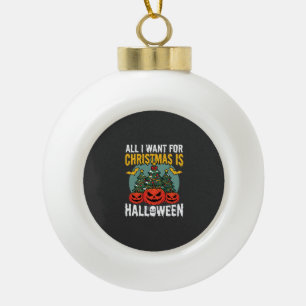 Adorno De Cerámica Tipo Bola Todo lo que quiero para Navidad es diseño de Hallo