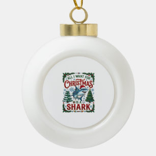 Adorno De Cerámica Tipo Bola Todos Quieren Tiburones De Navidad Pinos