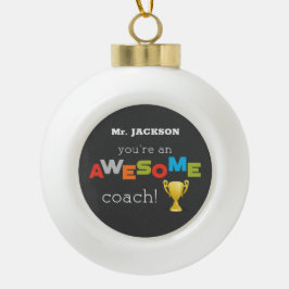 Adorno De Cerámica Tipo Bola Trofeo de Agradecimiento para Entrenador Profesor,