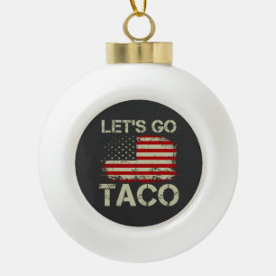 Adorno De Cerámica Tipo Bola Trump Siempre se Rajó Vámonos Taco