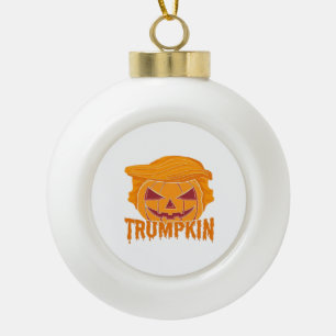 Adorno De Cerámica Tipo Bola Trumpkin Classic - Estilo del presidente de la cal