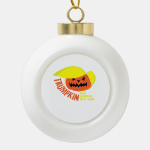 Adorno De Cerámica Tipo Bola Trumpkin - Funny Mash