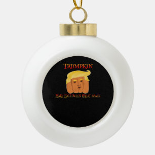 Adorno De Cerámica Tipo Bola Trumpkin vuelve a hacer grande a Halloween - Graci