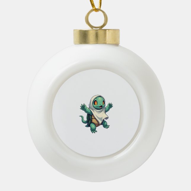 Adorno De Cerámica Tipo Bola Turtle Ghoul (Anverso)