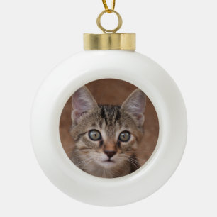 Adorno De Cerámica Tipo Bola Un gato encantador