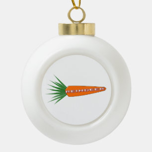 Adorno De Cerámica Tipo Bola Una zanahoria para Navidades ornamento de renos