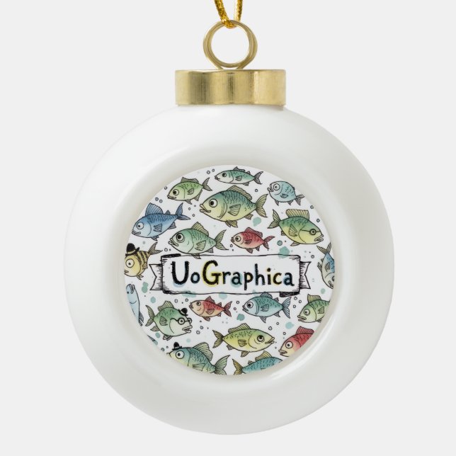 Adorno De Cerámica Tipo Bola UoGraphica (Anverso)