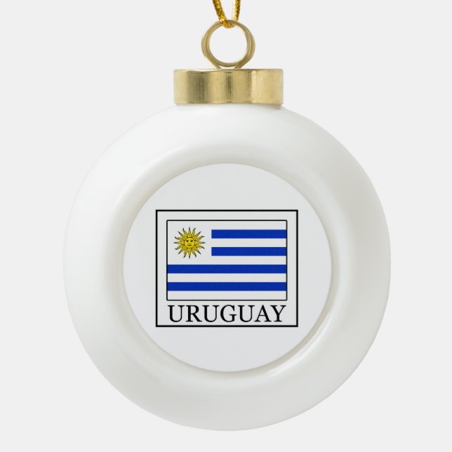 Adorno De Cerámica Tipo Bola Uruguay (Anverso)