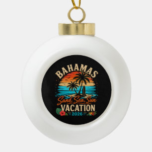 Adorno De Cerámica Tipo Bola Vacaciones en Bahamas Arena Mar Sol 2026