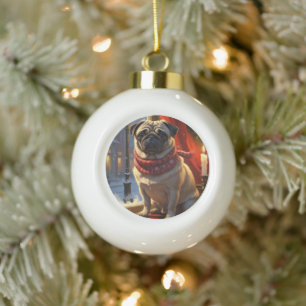 Adorno De Cerámica Tipo Bola Vacaciones en la que se enciende el Navidad