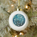 Adorno De Cerámica Tipo Bola Van Gogh Almond Blossoms Oscuro Verde azulado<br><div class="desc">Artista: Vincent Van Gogh Título: Almond Blossoms oscuro verde azulado Añade un toque de elegancia,  clase,  sofisticación y encanto a su decoración de vacaciones con las flores de almendras de Vincent Van Gogh en una paleta de colores actualizada.</div>