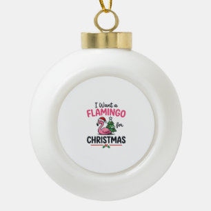 Adorno De Cerámica Tipo Bola Vector de cita de Navidad de flamenco
