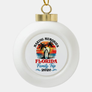 Adorno De Cerámica Tipo Bola Viaje Familiar de Vacaciones Vintage Florida 2026