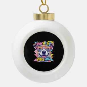 Adorno De Cerámica Tipo Bola Vibrante Bulldog Frenchie Arte Cachorro