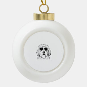 Adorno De Cerámica Tipo Bola Viejo boceto de Sheepdog inglés dibujo de perro de