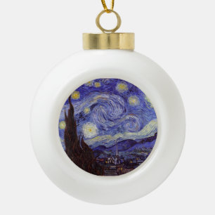 Adorno De Cerámica Tipo Bola Vincent Van Gogh Starry Night Vintage Bella Artes