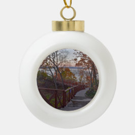 Adorno De Cerámica Tipo Bola Vista desde el interior de la Residencia Bannerman