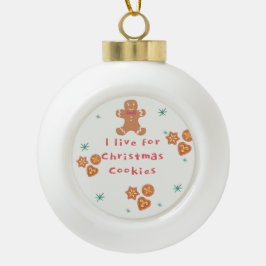 Adorno De Cerámica Tipo Bola Vivo para las cookies de los Navidades