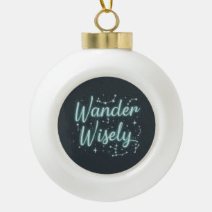Adorno De Cerámica Tipo Bola Wander Wisely