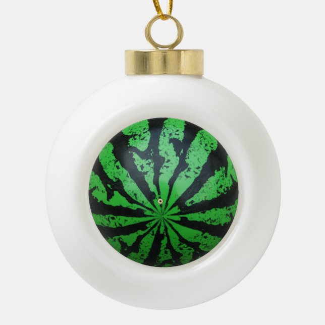 Adorno De Cerámica Tipo Bola Watermelon Football / Soccer Ball (Anverso)