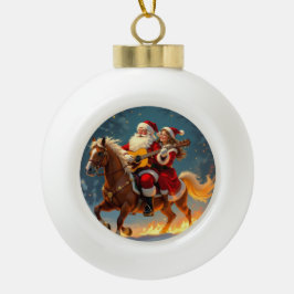 Adorno De Cerámica Tipo Bola „Weihnachtliche Harmonie“