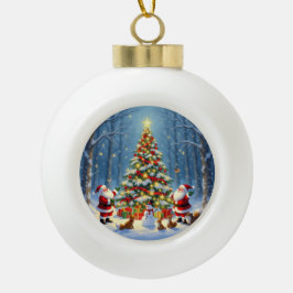 Adorno De Cerámica Tipo Bola „Weihnachtliche Harmonie“