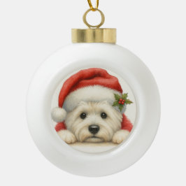 Adorno De Cerámica Tipo Bola Westie adorable