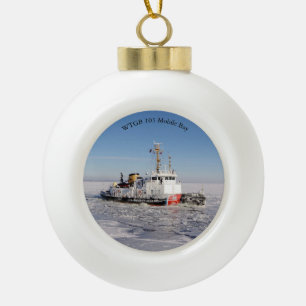 Adorno De Cerámica Tipo Bola WTGB 103 Balón de hielo o ornamento de copo de nie