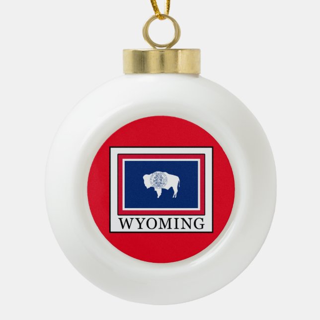 Adorno De Cerámica Tipo Bola Wyoming (Anverso)