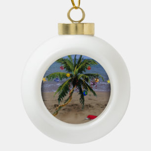 Adorno De Cerámica Tipo Bola X-mas tropical