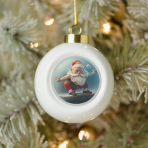 Adorno De Cerámica Tipo Bola Yoga Santa