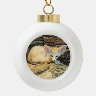 Adorno De Cerámica Tipo Bola Zorro lindo del fennec
